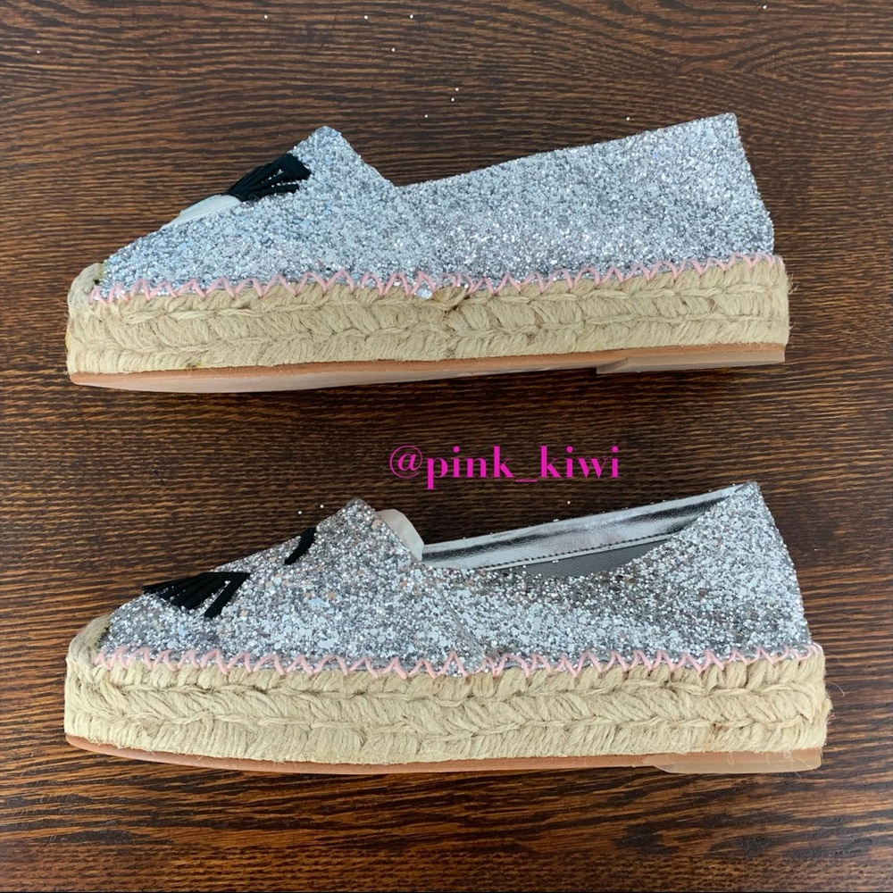⬇️REDUCED❗️ Chiara Ferragni Contrast Stitching Glitter Espadrille - Picture 7 of 12